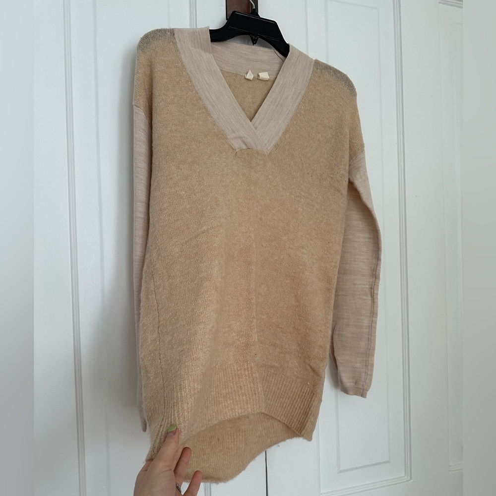 Cozy Nude Colored Moth by Anthropologie Sweater • Size S • EUC! - Picture 1 of 8